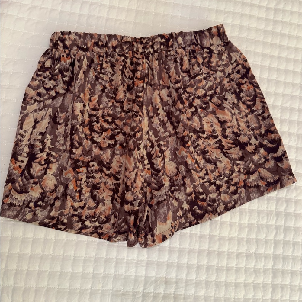 Purple and pink patterned shorts